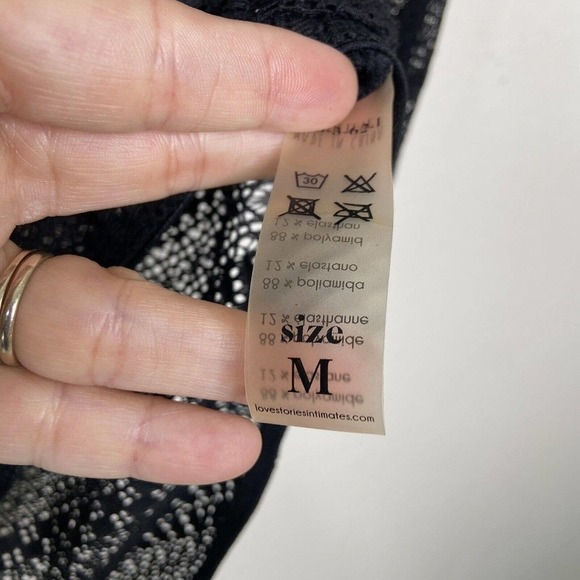 Love Stories Mesh Lace Long Sleeved Bodysuit Sz M - Picture 8 of 8